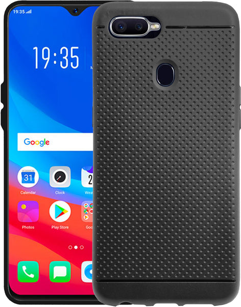 VAKIBO Dotted Design Black Coloured Soft TPU Back Cover Case Suitable for Realme A11K
