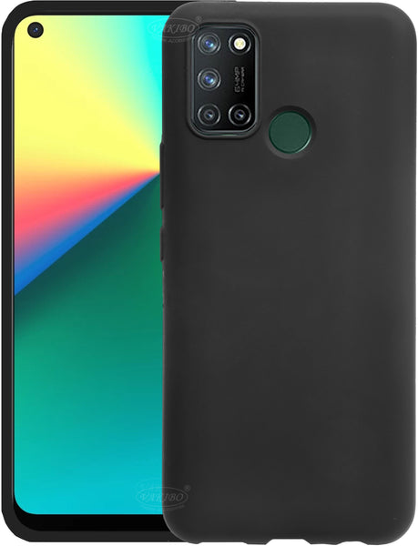 VAKIBO Matte Frosted Black Coloured Soft TPU Back Cover Case Suitable for Realme C17