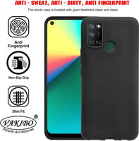 VAKIBO Matte Frosted Black Coloured Soft TPU Back Cover Case Suitable for Realme C17