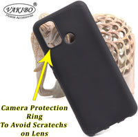 VAKIBO Matte Frosted Black Coloured Soft TPU Back Cover Case Suitable for Realme C17