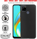 VAKIBO Matte Frosted Black Coloured Soft TPU Back Cover Case Suitable for Realme Narzo 30A