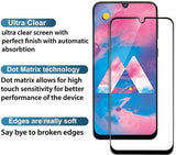 Super Premium Quality Tempered Glass Screen Guard Protector With Black Border Suitable For Samsung Galaxy A30