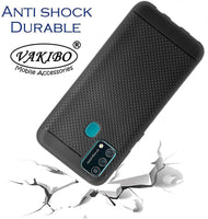 VAKIBO Dotted Design Black Coloured Soft TPU Back Cover Case Suitable for Samsung Galaxy F41