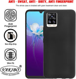 VAKIBO Matte Frosted Black Coloured Soft TPU Back Cover Case Suitable for Vivo V20
