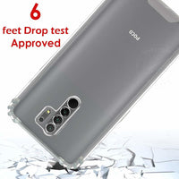 VAKIBO Super Premium Soft TPU Transparent Case With Dustplug,Side Grip,Corner Protection,lanyard Cuts,Camera Protection Suitable for Mi Poco M2