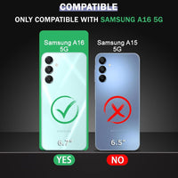 VAKIBO Premium Clear 1.5MM Thick Transparent Soft TPU Rubber Back Cover Case With Camera Protection Suitable for Samsung Galaxy A16 5G