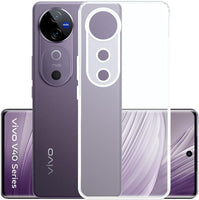 VAKIBO Premium Clear 1.5MM Thick Transparent Soft TPU Rubber Back Cover Case With Camera Protection Suitable for Vivo V40