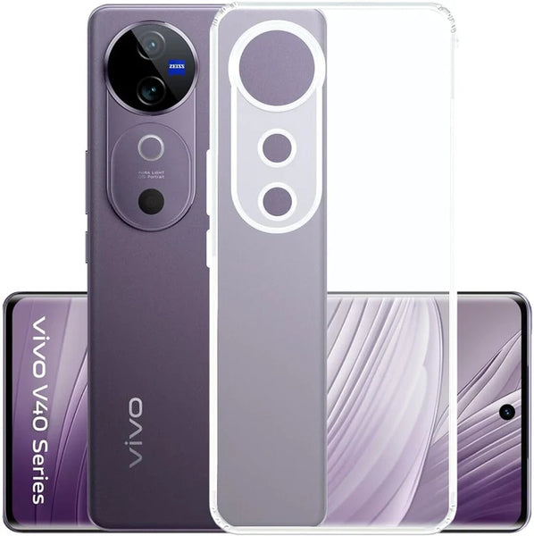 VAKIBO Premium Clear 1.5MM Thick Transparent Soft TPU Rubber Back Cover Case With Camera Protection Suitable for Vivo V40 Pro