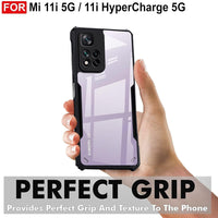 VAKIBO Best Selling Black and Transparent Coloured Made With Soft TPU and Acrylic Back Cover Case With 4 Corner and Camera Protection Suitable for Xiaomi 11i 5G