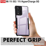VAKIBO Best Selling Black and Transparent Coloured Made With Soft TPU and Acrylic Back Cover Case With 4 Corner and Camera Protection Suitable for Xiaomi 11i 5G
