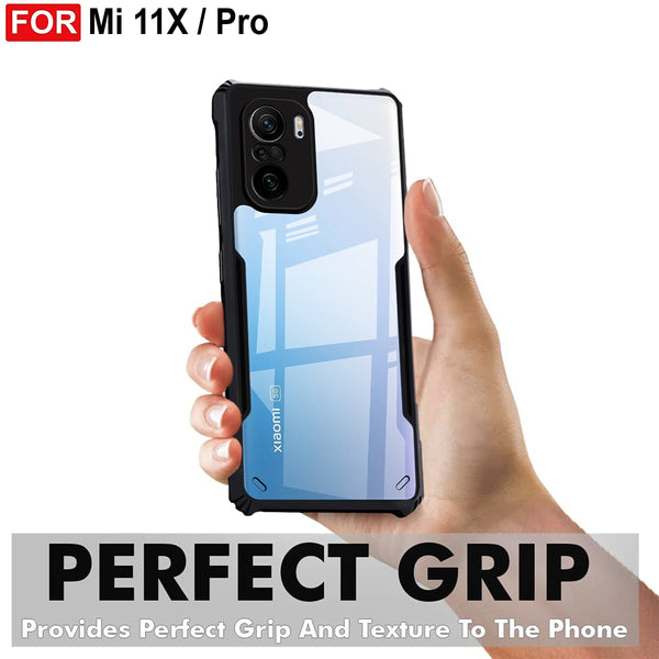 VAKIBO Super Premium Black Border Transparent Case With Corner Protection & Camera Protection Suitable for Mi 11X