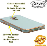 VAKIBO Golden Chrome Border Pista Green Coloured Soft TPU Back Cover Case With Camera Protection Suitable for Mi Poco F1