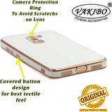 VAKIBO Golden Chrome Border White Coloured Soft TPU Back Cover Case With Camera Protection Suitable for Mi Poco F1