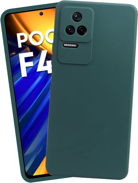 VAKIBO Matte 1.5 MM Thick With Camera Protection Green Coloured Soft TPU Back Cover Case Suitable for Mi Poco F4