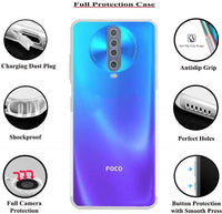 VAKIBO Premium Clear 1.5MM Thick Transparent Soft TPU Rubber Back Cover Case With Camera Protection Suitable for Poco X2