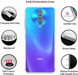 VAKIBO Premium Clear 1.5MM Thick Transparent Soft TPU Rubber Back Cover Case With Camera Protection Suitable for Poco X2