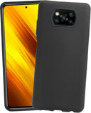VAKIBO Matte Frosted Black Coloured Soft TPU Back Cover Case Suitable for Mi Poco X3