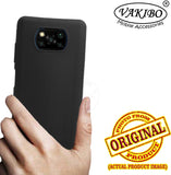 VAKIBO Matte Frosted Black Coloured Soft TPU Back Cover Case Suitable for Mi Poco X3