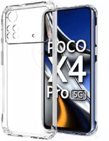 VAKIBO Super Premium Soft TPU Transparent Case With Dustplug,Side Grip,Corner Protection,lanyard Cuts,Camera Protection Suitable for Mi Poco X4 Pro