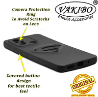 VAKIBO Black Coloured Back Cover Case Suitable for Mi Poco C55
