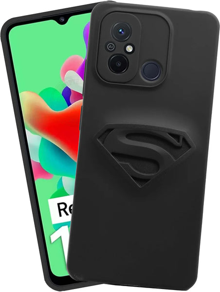 VAKIBO Black Coloured Back Cover Case Suitable for Mi Poco C55