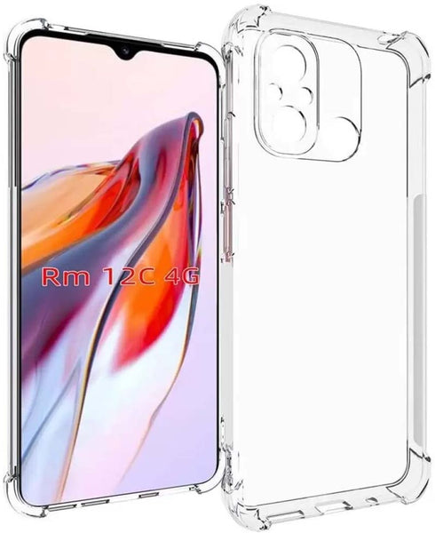 VAKIBO Premium Clear 1.5MM Thick Transparent Soft TPU Rubber Back Cover Case With Camera Protection Suitable for Mi Redmi 12C