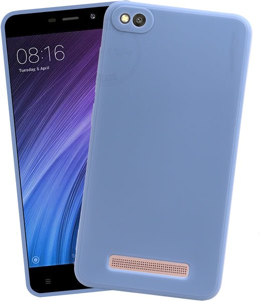VAKIBO Matte 1.5 MM Thick With Camera Protection Steel Blue Coloured Soft TPU Rubber Back Cover Case Suitable for MI Redmi 4A