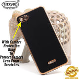 VAKIBO Golden Chrome Border Black Coloured Soft TPU Back Cover Case With Camera Protection Suitable for Mi Redmi 6A