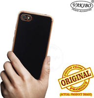 VAKIBO Golden Chrome Border Black Coloured Soft TPU Back Cover Case With Camera Protection Suitable for Mi Redmi 6A