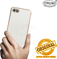 VAKIBO Golden Chrome Border White Coloured Soft TPU Back Cover Case With Camera Protection Suitable for Mi Redmi 6A