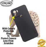 VAKIBO Niukin Dotted Design Black Coloured Soft TPU Rubber Back Cover Case With Camera Protection Ring Suitable for Mi Redmi A1 Plus