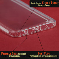 VAKIBO Super Premium Soft TPU Transparent Case With Dustplug,Side Grip,Corner Protection,lanyard Cuts,Camera Protection Suitable for Mi Poco C51