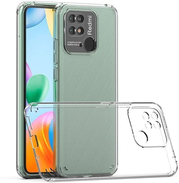 VAKIBO Super Premium Soft TPU Transparent Case With Dustplug,Side Grip,Corner Protection,lanyard Cuts,Camera Protection Suitable for Mi Redmi 10 Power
