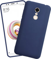 VAKIBO 1.2 MM Thick Blue Coloured Soft TPU Rubber Back Cover Case With Camera Protection Ring Suitable for Mi Redmi 5