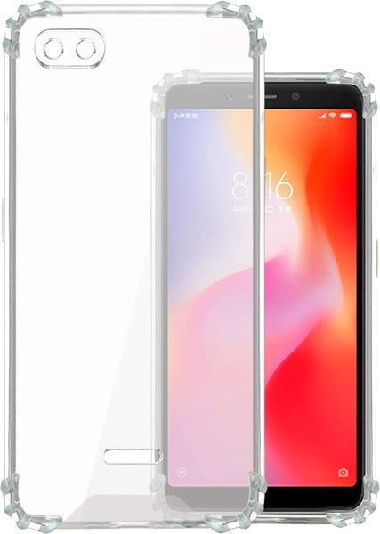 VAKIBO Premium Clear 1.5MM Thick Transparent Soft TPU Rubber Back Cover Case With Camera Protection Suitable for Mi Redmi 6A