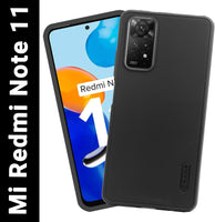 VAKIBO Dotted Black Coloured Made with Silicon Rubber TPU Back Cover Case Suitable for Mi Redmi Note 11