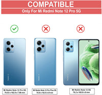 VAKIBO Premium Clear 2MM Thick Transparent Soft TPU Rubber Back Cover Case With Camera Protection Suitable for Mi Redmi Note 12 Pro 5G
