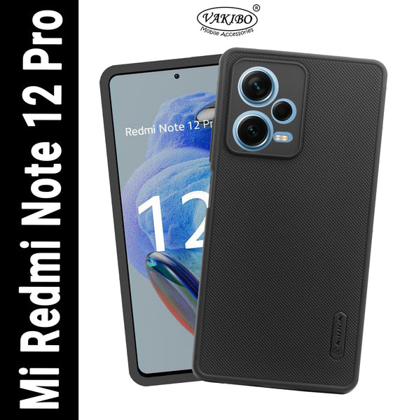 VAKIBO Dotted Black Coloured Made with Silicon Rubber TPU Back Cover Case Suitable for Mi Redmi Note 12 Pro