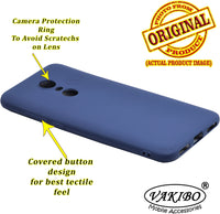 VAKIBO 1.2 MM Thick Blue Coloured Soft TPU Rubber Back Cover Case With Camera Protection Ring Suitable for Mi Redmi 5