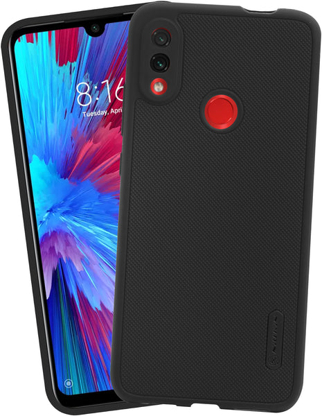 VAKIBO Dotted Black Coloured Made with Silicon Rubber TPU Back Cover Case Suitable for Mi Redmi Note 7S