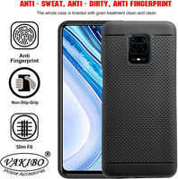 VAKIBO Dotted Design Black Coloured Soft TPU Back Cover Case Suitable for Mi Redmi Note 9 Pro Max
