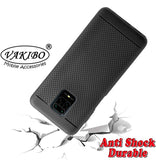 VAKIBO Dotted Design Black Coloured Soft TPU Back Cover Case Suitable for Mi Redmi Note 9 Pro