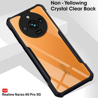 VAKIBO Best Selling Black and Transparent Back Cover Case Made With Soft TPU and Acrylic With 4 Corner and Camera Protection Suitable for Realme Narzo 60 Pro