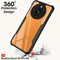 VAKIBO Best Selling Black and Transparent Back Cover Case Made With Soft TPU and Acrylic With 4 Corner and Camera Protection Suitable for Realme Narzo 60 Pro