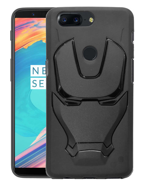 VAKIBO 3D IronMan Mask Avengers Edition Soft Flexible Silicon TPU Back Cover Case For OnePlus 5T
