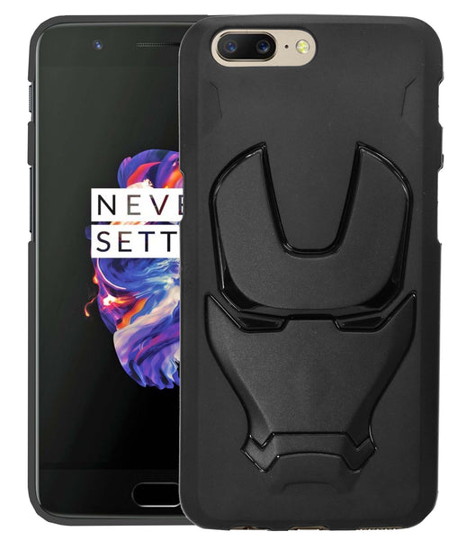 VAKIBO 3D IronMan Mask Avengers Edition Soft Flexible Silicon TPU Back Cover Case For OnePlus 5