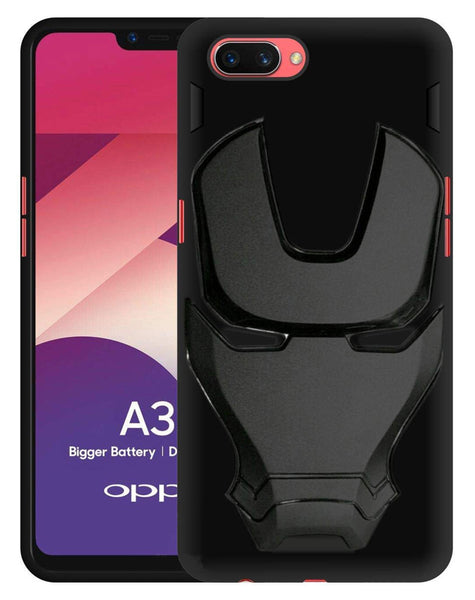 VAKIBO 3D IronMan Mask Avengers Edition Soft Flexible Silicon TPU Back Cover Case For Oppo A3s