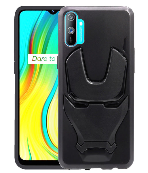 VAKIBO 3D IronMan Mask Avengers Edition Soft Flexible Silicon TPU Back Cover Case For Realme C3