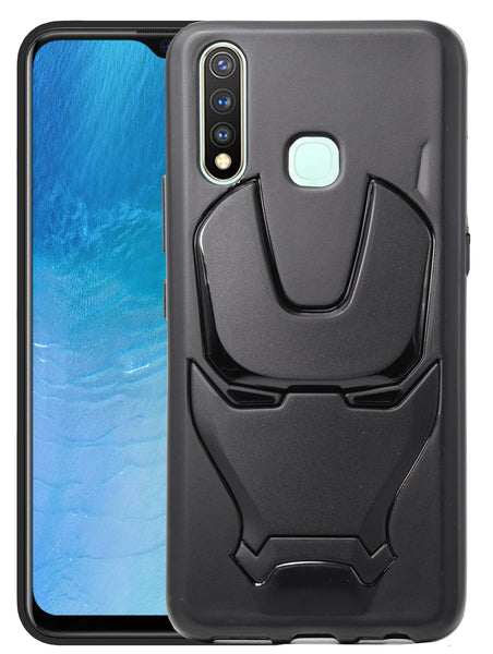 VAKIBO 3D IronMan Mask Avengers Edition Soft Flexible Silicon TPU Back Cover Case For Vivo Y19