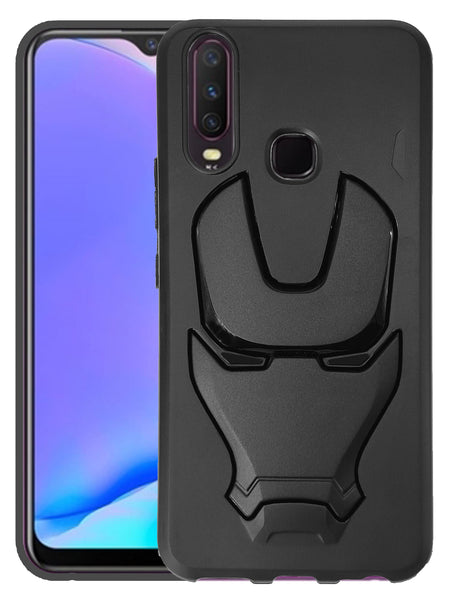 VAKIBO 3D IronMan Mask Avengers Edition Soft Flexible Silicon TPU Back Cover Case For Vivo Y15